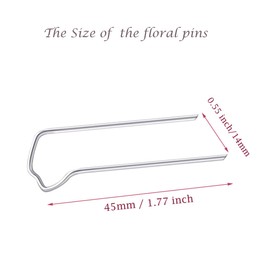 120 Pieces Floral Pins, Greening Pins 1.77 Inch U-Shape Floral Fern Pins for Craft, Foam, Straw Wreaths, Flower, Plant, Holiday Arrangements