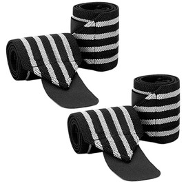 2 Pares Muñequeras Gym, Correas de muñeca Gym para Hombres y Mujeres con Soporte Ajustable, Adecuado para Entrenamiento, Gimnasio, Levantamento de Pes