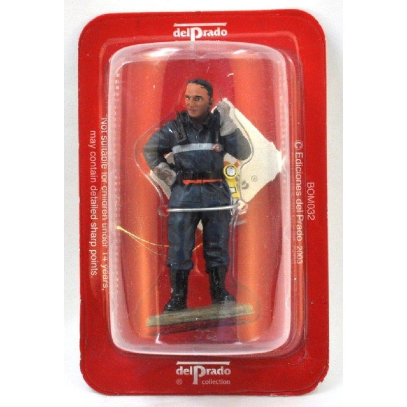 Del Prado Collectible Fireman Firefighter Figure Madrid Spain 2003 1:32