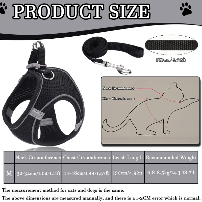 Reflective Anti-Pull Dog Harness & Leash Set | Adjustable Step-in