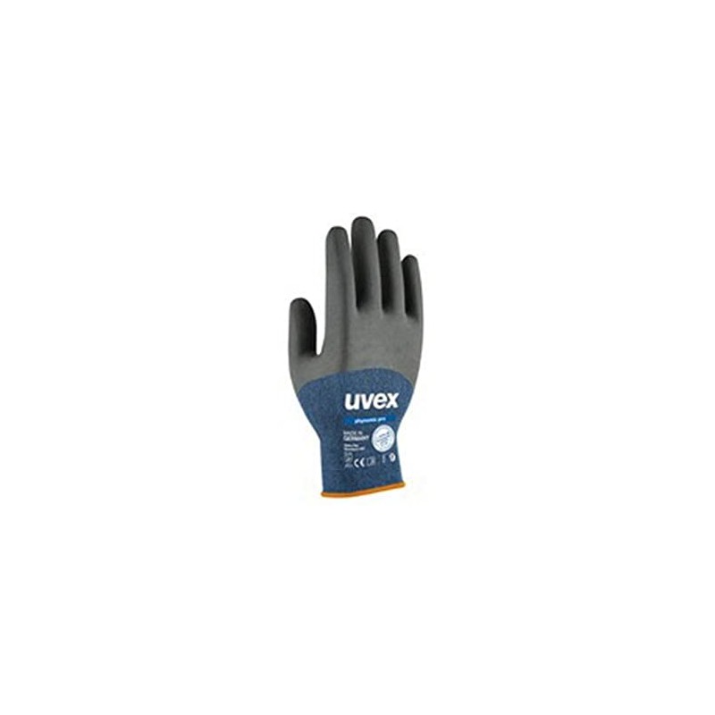 Uvex 60062 8 Phynomic Pro Safety Glove, Size: 8, Blue,
