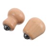 SAFIGLE 2pcs Manual Wooden Face Massager Tool: Rolling Ball Design