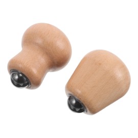 SAFIGLE 2pcs Manual Wooden Face Massager Tool: Rolling Ball Design For Easy Use - Ideal For Home Skin Care - Compact And Travel-friendly
