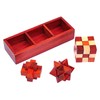 RoseFlower Set of 3 Puzzle Games, Wooden Skill Game, Game