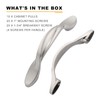 Asidrama 10 Pack 3 Inch(76mm) Brushed Satin Nickel Kitchen Cabinet