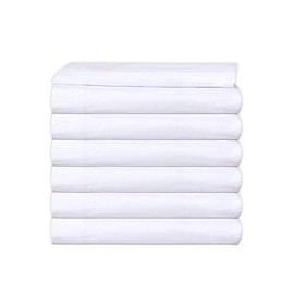 GOLD TEXTILES Pack of 6 Fitted Sheet Polycotton T200, Soft and Comfortable Easycare -,Commercial Grade Hotel Quality (6, CA King)