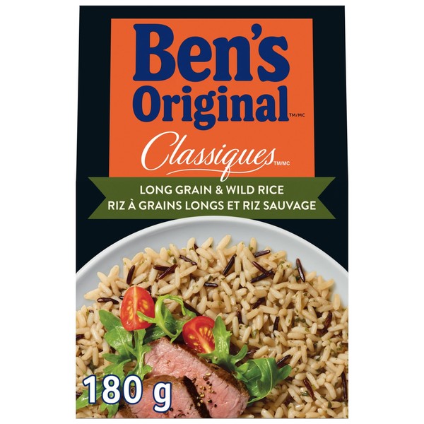 BEN'S ORIGINAL CLASSIQUES Long Grain & Wild Rice, 180g Box (Pack of 1)