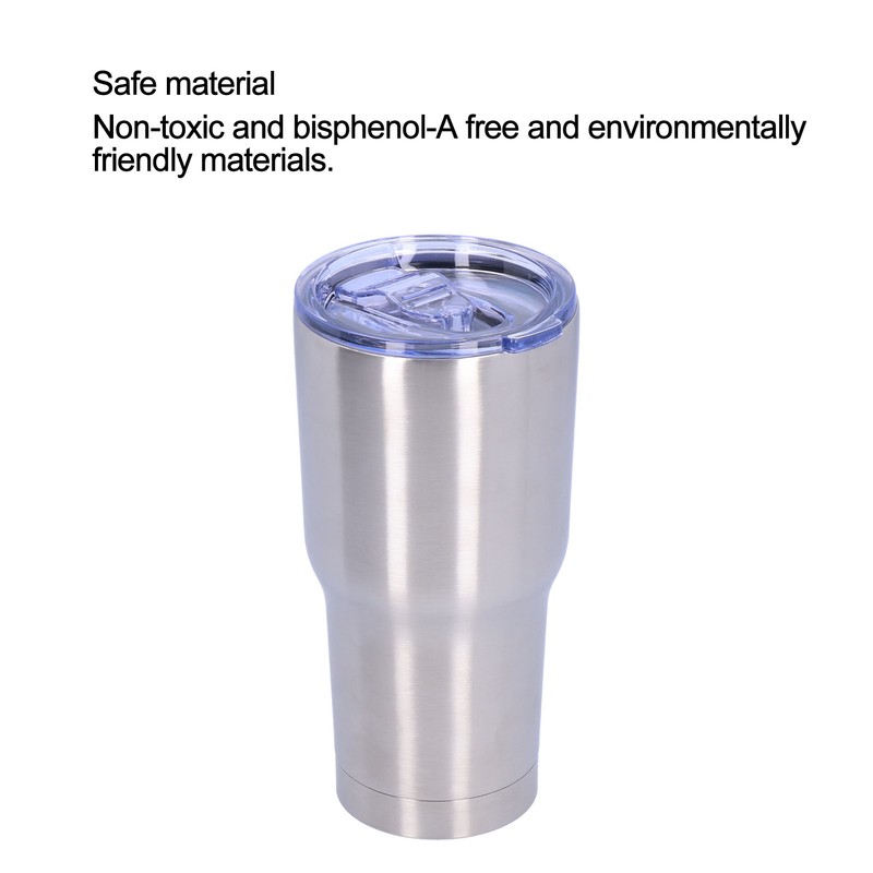 2‑Layer 30oz Vacuum Cup with Lid Reusable Stainless Steel Insulation