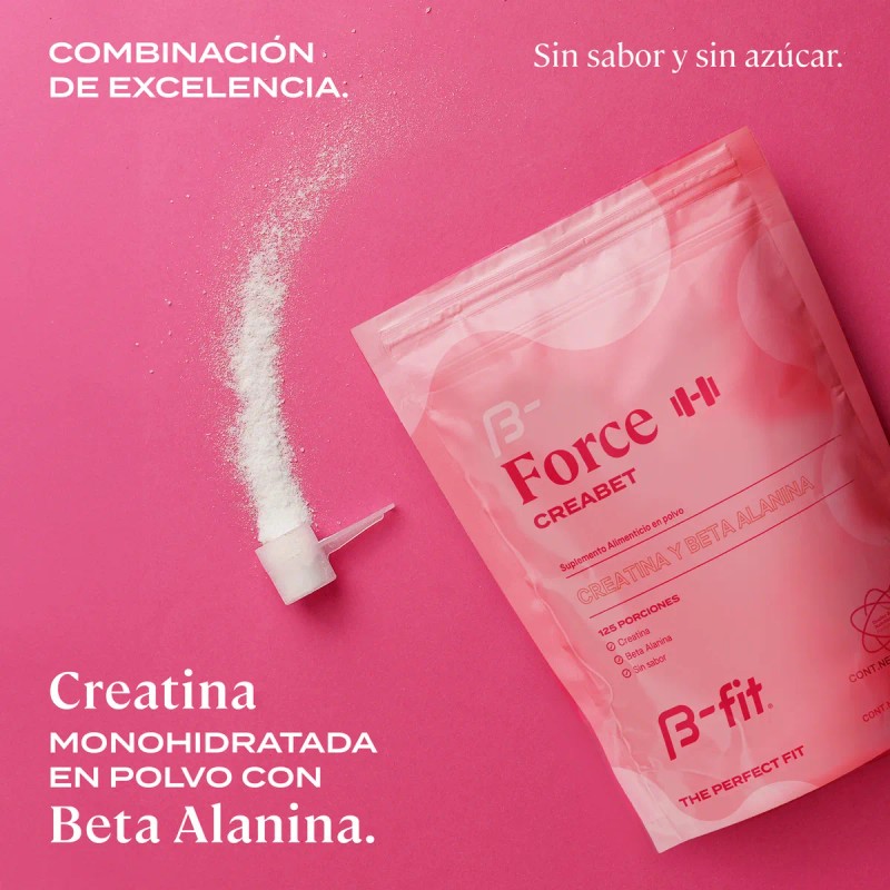 Creatina monohidratada en Polvo Force Creabet B-fit Pouch 500g Sin
