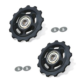 2 x 13T Derailleur Jockey Wheels Bicycle Gear Mech Pulley Jockey Wheels Cycling Derailleur Jockey Wheels Rear Wheel Pulleys Speed Derailleur for Most Bicycles