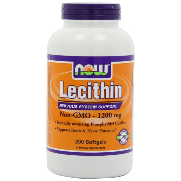NOW Lecithin, 200 Softgels (Pack of 2)