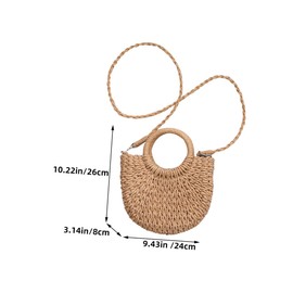 Healeved Elegant Woven Straw Bag Tote Bag Crochet Shoulder Small Crossbody Purse Beach for Women