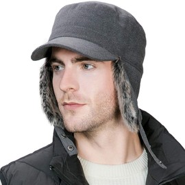 Jeff & Aimy Unisex Winter Elmer Fudd Earflap Trapper Hunting Ski Hat Wool Blend Baseball Cap
