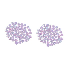 COHEALI 2sets 12mm Ab Round Diamond Resin Rhinestones DIY Accessory Crystal Decoration Light Ab Heart-Shaped Beads for Nail Art Jewelry Resin Craft 50pcs*2