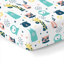 100% Organic Cotton Fitted Sheets for Standard Crib and Toddler Mattresses/Pads 28” x 52” and up to 6” thick. Boys and Girls. Fits, Dream On Me, Lullaby, Safety 1st, Newton, and other brands.