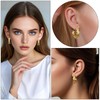 14K Gold Plated Hoop Earrings, Sterling Silver Needle, Lightweight with