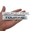 2Pc Sport Touring Rear Trunk Letter Logo Badge Emblem Nameplate