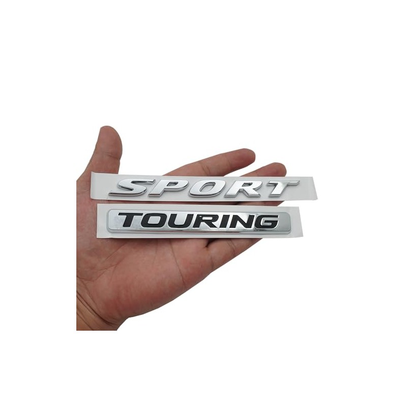 2Pc Sport Touring Rear Trunk Letter Logo Badge Emblem Nameplate