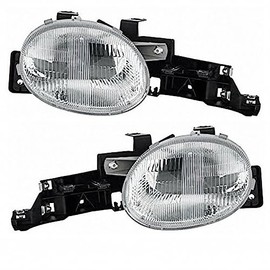 For Dodge Neon 1995 1996 1997 1998 1999 Headlight Assembly Driver and Passenger Side | Pair | Replacement For CH2502103, CH2503103 | 4761449AB, 4761449, 4761448AB, 4761448