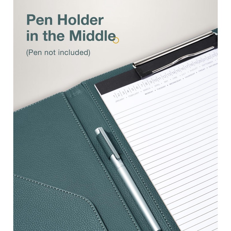 Mymazn A4 Clipboard Folder Conference Folder, Faux Leather Clipboard with