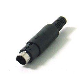 POPESQ® A6357 Male DIN Mini 6-Pin Solderable to Cable Pack of 1