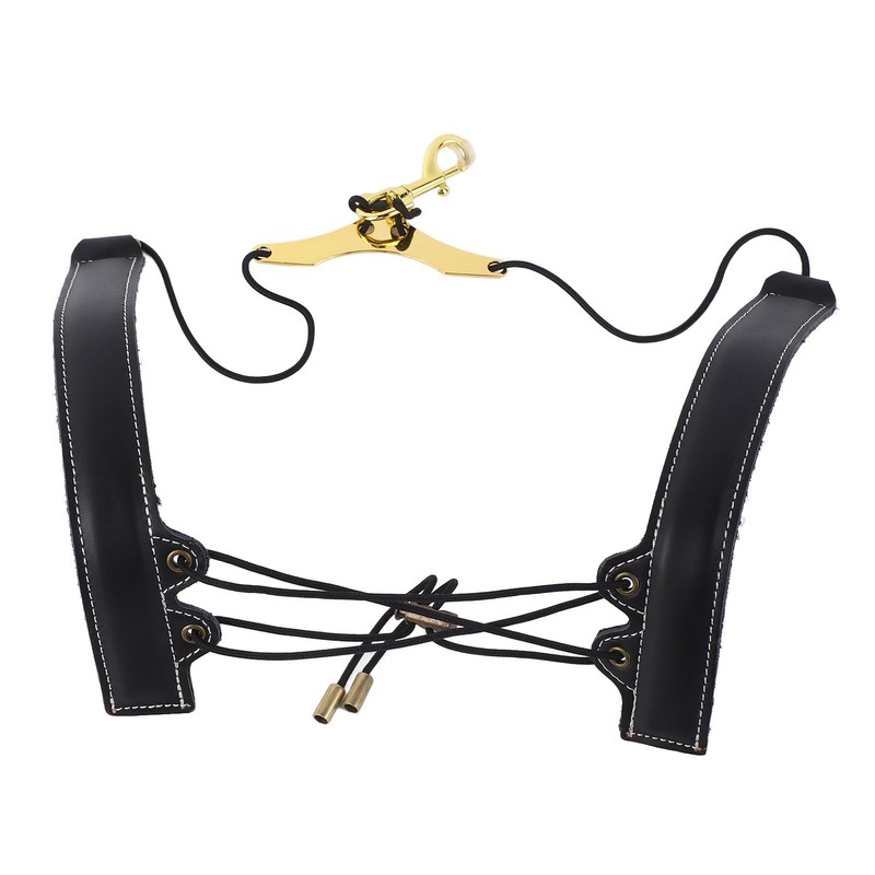 Saxophone Double Shoulder Strap Artificial Leather Length Adjustable Alto Tenor