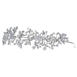 SAMKY Charming Flower Wreath Headband Style Crystal Bridal Tiara T1270