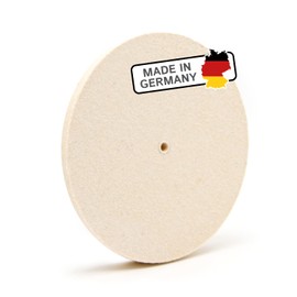 Polishing Wheel for Felt Sanding Block (95% Wool) with Hole, Diameter 150 mm, 5 mm Thick, Polishing Felt for Angle Grinder and Lathe, Sanding Block Disc Made of Wool Felt - Made in Germany