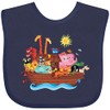 inktastic Animal Ark Bible Story Christian Baby Bib Navy Blue