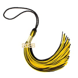 2026 Black/Gold Graduation Tassel - Every School Color Available -Made in USA