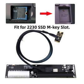 chenyang Oculink SFF-8612 to PCI-E 3.0/4.0 M.2 M-Key to PCIe 3.0/4.0 X16 Adapter for eGPU/GPD Win Max2 External Graphics Card & SSD