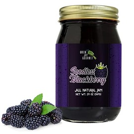 Green Jay Gourmet Seedless Blackberry Jam - All-Natural Fruit Jam with Blackberries & Lemon Juice - Vegan, Gluten-free Jam - Contains No Preservatives or Corn Syrup - Made in USA - 20 Ounces