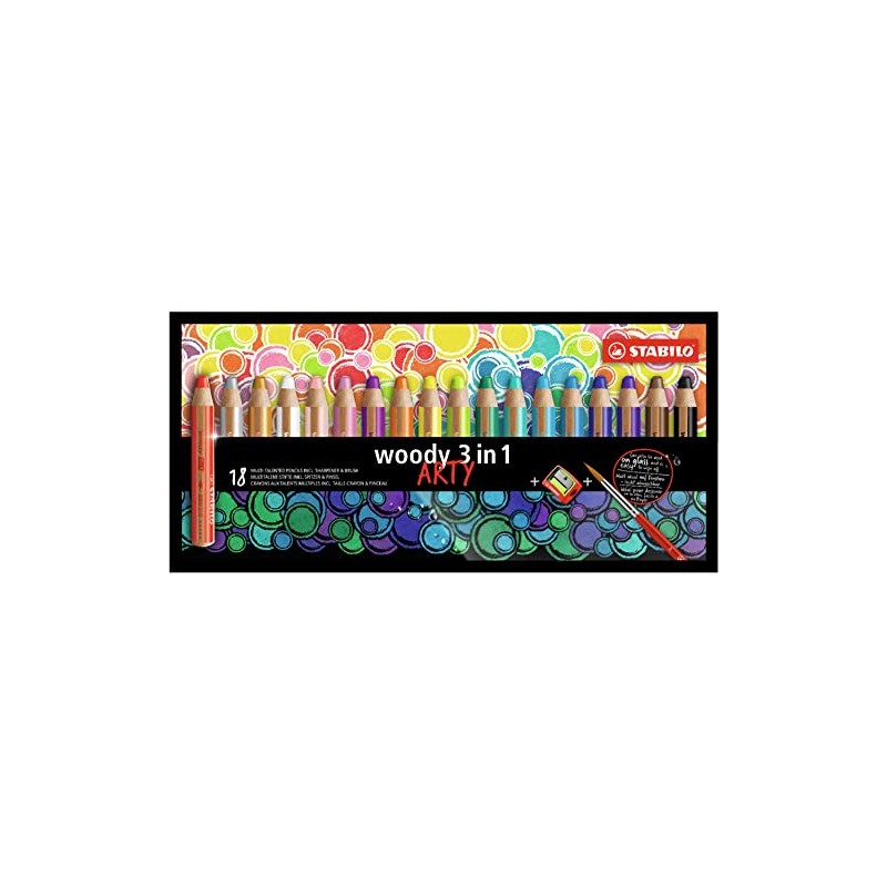 Pencil pencils STABILO WOODY ARTY 18 colors
