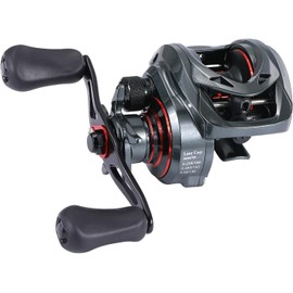 Sougayilang Baitcasting Reel – Lightweight Graphite Frame – 9 + 1 Anti-Reverse Ball Bearings, 8.0:1 High-Speed Gear Ratio Fishing Reel- Black- Right