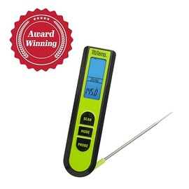 Taylor TruTemp - Termómetro infrarrojo de lectura instantánea dual para carne y alimentos, digital para cocinar, diseño IPX5 a prueba de salpicaduras,