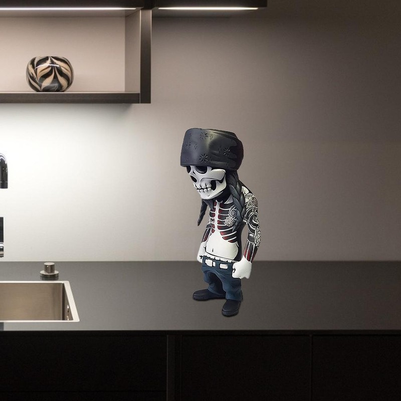 Hip Hop Commemorative Skeleton Ornaments Desktop Resin Crafts Gifts for
