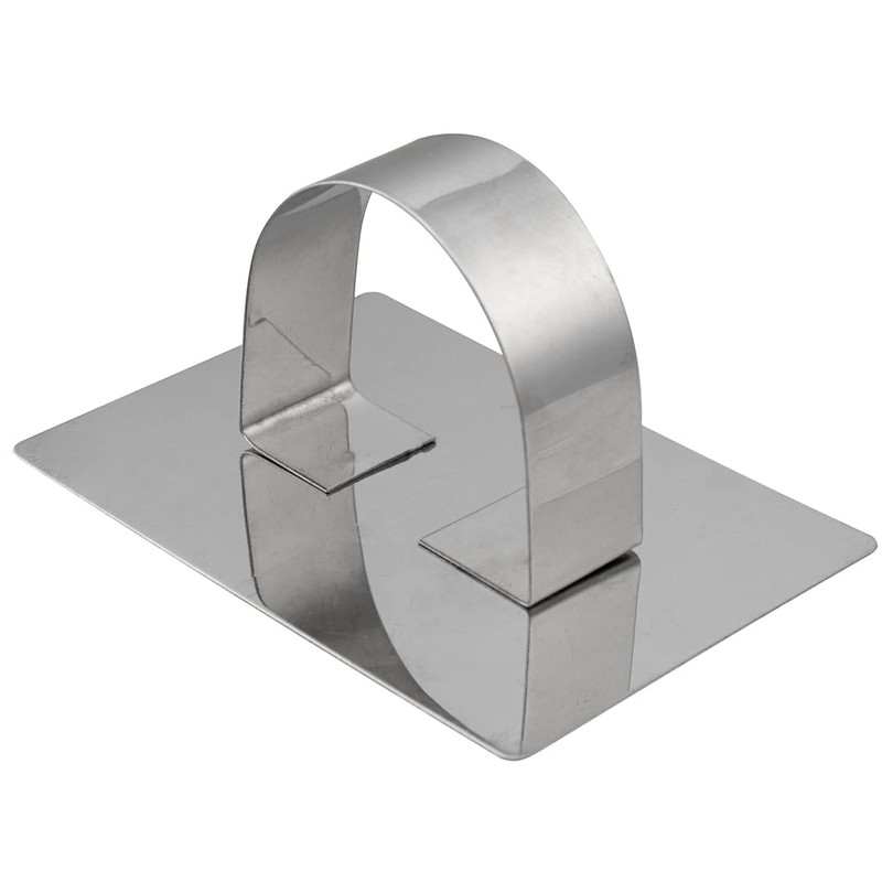 Restaurantware Pastry Tek Rectangle Stainless Steel Pastry Ring Mold -