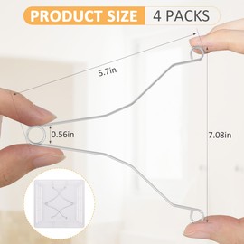 WKZO 4-Pack S97013576 Grille Spring Clips for Bathroom Exhaust Fan Cover, Stainless Steel Ventilation Fan Clips Fits 676/684/684NT/2684F/576 Models (Cover Size 11 1/8" X 10 5/8")