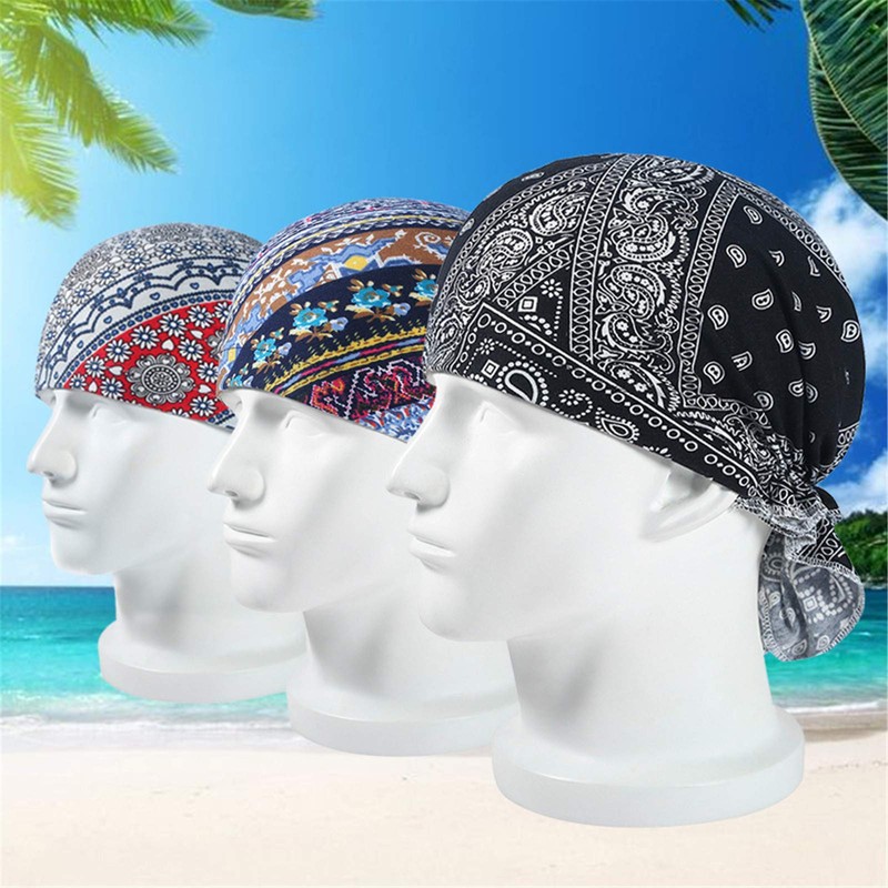 Qianmome Durag - Gorro de algodón para motociclista, diseño de