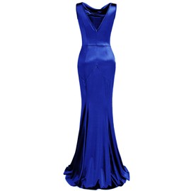 MUXXN Women's Sleeveless Floor Length Sheath Formal Vintage Cocktail Evening Long Maxi Dress Purple Blue-S