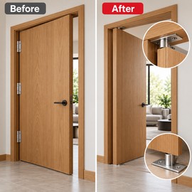Stainless Steel Pivot Door Hinge Shaft 90° 360° Rotating Heavy Duty Hidden Door Hardware