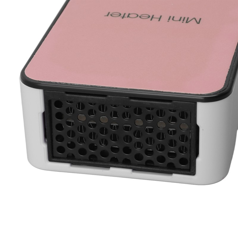 Mini Space Heater Pink Fast Heating Rotatable Holder Anti Slip