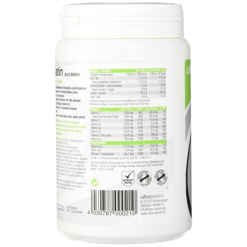 UltraSports Kollatin 380 g Tub, Wild Berry