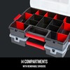 CRAFTSMAN Tool Organizer, 2-Packs with 14-Compartments, Lid Includes Secure Latch