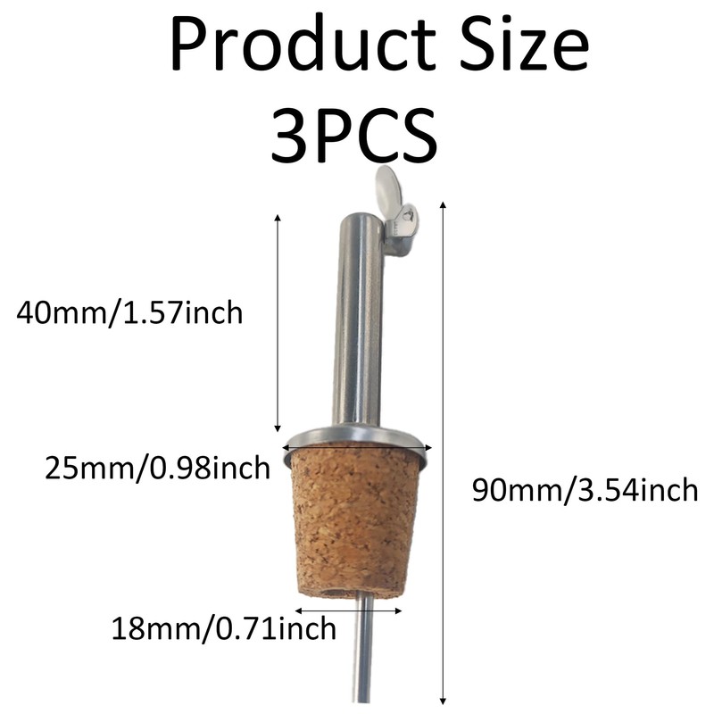 pson 3Pcs Stainless Steel Bottle Pourers, Hinged Flip Spout with