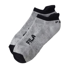 Fila Golf 745930 Men's Golf Socks, Ankle Socks, Antibacterial, Odor Resistant, Anti-Slip, gray (light gray), Free size