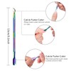 3-Piece Cuticle Pusher Set, Stainless Steel Cuticle Remover, Metal Cuticle