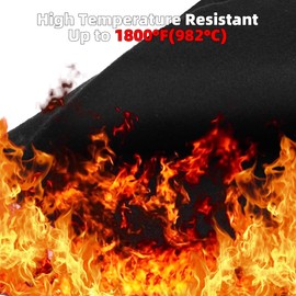 UCandy Carbon Felt Fireproof Welding Blanket, 12 * 27" Cuttable Welding Blanket Heat Resistant Up to 1800°F,Flame Retardant Fabric Carbon Felt for Welders, Soldering Welding Brazing (Black -1 pack)