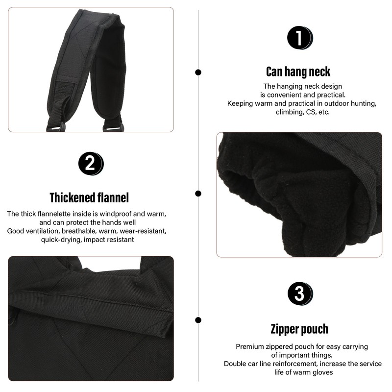 Heated Hand Muff Flannelette Thicken Hanging Design Electric Heated Waist