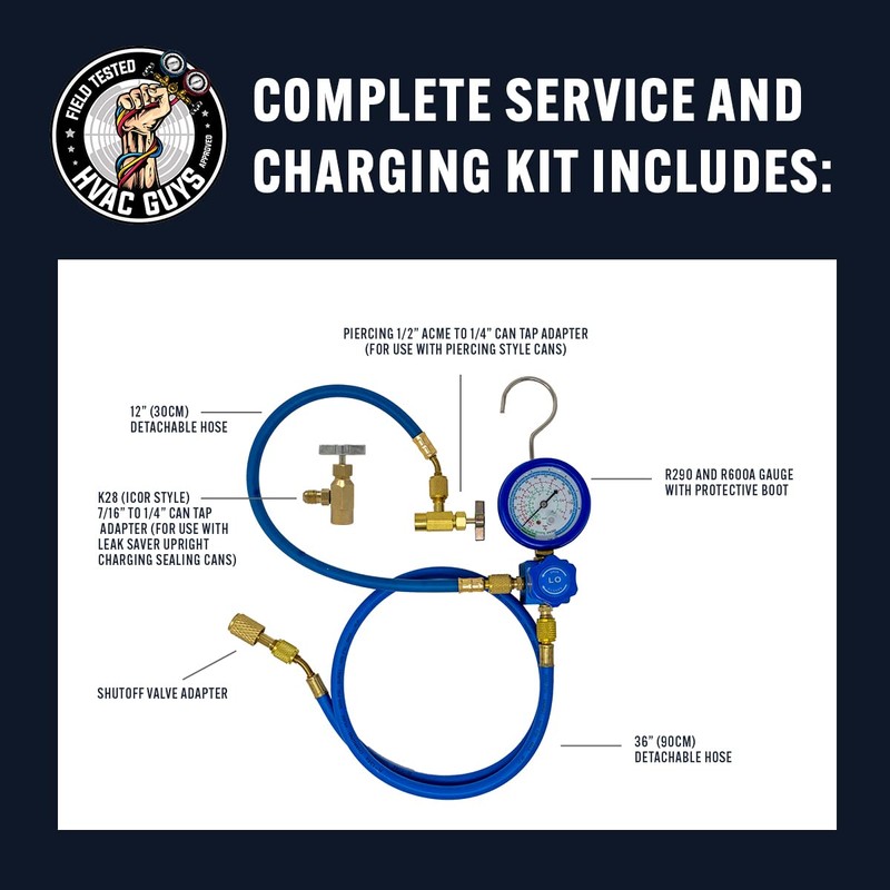 Leak Saver Complete R290 and R600A Charging Manifold Hose and
